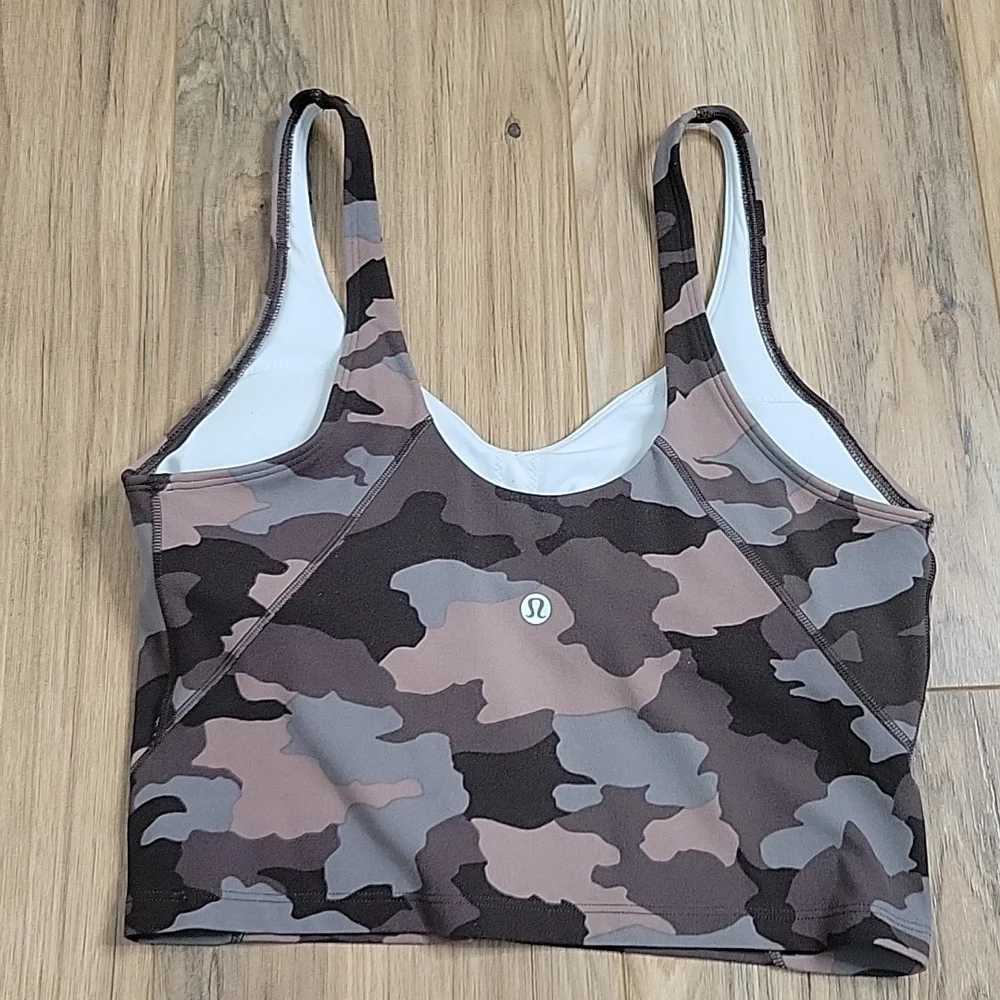 Lululemon Align Camo Heritage Dusty Bronze Workout Sports Bra